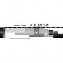 JOHN LEOPARD - Men's Knitted Polo Shirt - Black and White - View 7