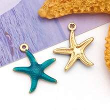 2pcs Starfish Charms Stainless Steel Star Charm Enamel Ocean Aniaml Charms For Jewelry Making Bracelets Earrings Necklaces Crafts - Multicolor - View 12