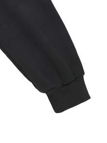 Moletom de lã com gola redonda, tamanho europeu, confortável e macio, com estampa estilosa