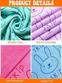 2pcs/1pc Super Absorbent Ultra-Fine Fiber Dog Towels - Quick Drying Pet Grooming Bath Towels, Soft Cartoon Print Design, Suitable For Small To Large Dogs, Hand Washable. - Multicolor - View 8