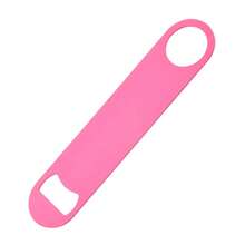 Płaski otwieracz do butelek ze stali nierdzewnej, trwały materiał ze stali nierdzewnej, odporny na odkształcenia, łatwo otwiera piwo, napoje gazowane i inne napoje butelkowane; kreatywny płaski kształt, smukły i łatwy do przechowywania, odpowiedni do kuchni, spotkań domowych i nie tylko; niezbędne narzędzie do picia i serwowania napojów na imprezy, idealne również na imprezy Halloween i Boże Narodzenie. - Różowy - Zobacz 16