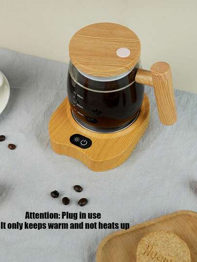恒温加热杯垫 智能创意家用隔热杯垫 加热 恒温办公室暖杯器 适用于所有杯子 户外露营野餐厨房等秋冬必备 智能饮料加热杯垫 冬季电热咖啡恒温垫 家用便携式暖杯器 一键启动 适用于大多数杯子 办公室 便携 (USB直插)