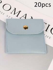 20/1pc Faux Leather Jewelry Pouches With Snap Closure Jewelry Storage Bag - Luxurious Gift Bags For Earrings, Necklaces, Bracelets, And Rings - Perfect For Storage & Pieceaging ﻿,Square Velvet Cloth Bag With Snap Fastener ,Velvet Jewelry Bags ,Cloth Gift Pouches Candy Gift Necklace Bracelet Packing Jewelry Beads Gift For Valentine's Day