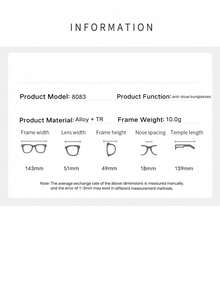 1 Paar unisex lässige quadratische Rahmen Nieten TR Brille, hochwertige Anmutung, geeignet für Bühnenauftritte, Modekleidung, Ausstrahlung von Raffinesse