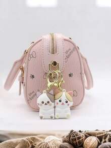 2 件/套情侣钥匙扣系列，卡通人物背包挂饰，毛绒磁铁挂链，汽车钥匙链和包包吊饰，夜光小人吊坠，圣诞节，感恩节，派对，生日礼物