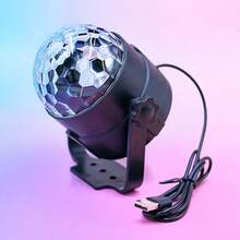 Colorful LED Mini Stage Light - USB Powered, Rotating Magic Ball For KTV & Christmas Decor
