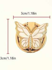 Support de téléphone en forme de papillon et mignon, rotation à 360°, repose-doigt réglable de haute qualité et brillant - universel, compatible avec , tous les smartphones, accessoires de téléphone mignons, support de bague de téléphone lumineux, accessoires de téléphone portable, support de bague de téléphone portable