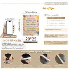 1 buc., Tablou de perete pe pânză, Decor pentru camera copiilor înrămat, Poster cu afirmații pentru copii, Imprimeu cu tematică florală, Imprimeu personalizat pentru dormitorul copiilor, Artă de perete personalizată pentru fete, Imprimeu pentru camera de joacă pentru fete, Decor pentru camera copiilor, Floral, Stil boem, Decor pentru camera copiilor, Decor pentru camera maternității