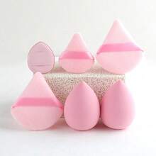 1pc/3pcs/5pcs/10pcs/15pcs/24pcs Black Triangle Makeup Sponge Set, Crystal Velvet Short Pile, Soft & Sticky, Suitable For Makeup, Home Decor, Vanity, Travel, Bedroom, Ideal Makeup Accessory. The Set Includes Powder Puff, Makeup Blender, Powder Puff, Makeup Sponge, Affordable Price, Suitable As Christmas Gift Or Stocking Stuffer. - Pink - View 18