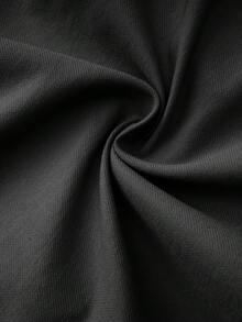 Plus Size Casual Solid Color Drawstring Waist Long Pants