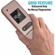 TLL  Nakedcellphone Case For Nokia 2760 2780 Flip Phone Slim Hard Shell Protector Cover With Grid Texture For Tracfone N139DL TA1398 TA1451 TA1420 Rose Gold Pink2574 - 玫瑰金色 - 查看 2