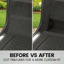 Heavy Duty Rubber Cargo Liner - All - Weather Trunk, Trim - To - Fit Design, SUVs, Trucks - Non - Slip, Waterproof, Durable Cargo Floor Liner - 54x 43.5x 0.25 - Black - Black - View 6