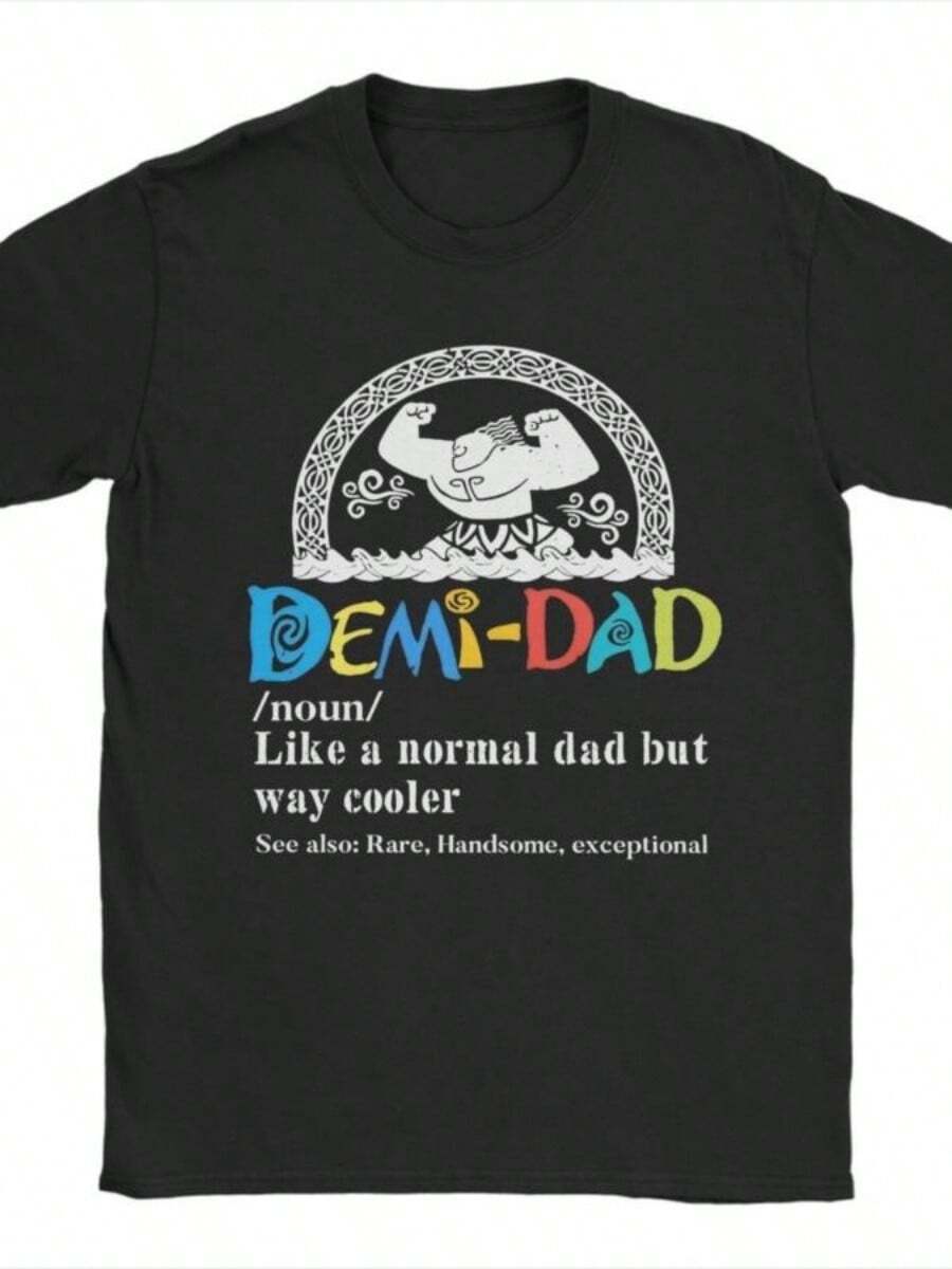 Funny Moanas Maui Stronge T Shirts Men Cotton Vintage T-Shirt Crew Neck Just An Ordinary Demi Dad Tees Short SLeesve Clothing Gift - 黑色 - 查看 1