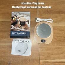恒温加热杯垫 智能创意家用隔热杯垫 加热 恒温办公室暖杯器 适用于所有杯子 户外露营野餐厨房等秋冬必备 智能饮料加热杯垫 冬季电热咖啡恒温垫 家用便携式暖杯器 一键启动 适用于大多数杯子 办公室 便携 (USB直插) - 彩色 - 查看 14