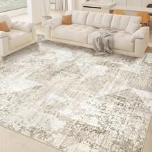 Large Washable 6x9 Area Rug: Boho Moroccan Geometric Neutral, Non-Slip Foldable Indoor Floor Carpet For Living Room, Bedroom, Dining Table - Beige, 6X9 - Krem Netral - View 6