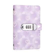 密码锁存钱罐，可爱心形图案，方便，适合女性，包含 50 页，可容纳超过 100 张支票、账单、照片、邮票和银行卡，方便存储和管理 - 灰色 - 查看 15