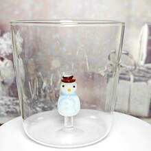 1-2pcs 300ml 3D Animal & Plant Decor Glass Cup, Christmas Decorative Coffee Mug. Suitable For Coffee, Tea, Wine, Hot Or Cold Drinks. Unique Christmas, Birthday Or Valentine's Day Gift. - Multicolor - View 6