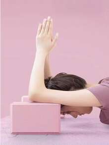 1pc Yoga Block - Latex-Free EVA Foam - Soft Non-Slip Surface Slanted Edges Yoga, Pilates, Meditation - Foam Yoga Brick Set For Stability, Balance, Deepening Stretches In Yoga Accessories