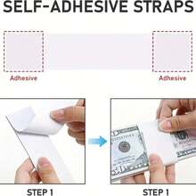 30/50/100pcs Brown Kraft Paper Cash Straps, Self-Adhesive Bill Bundling Bands For Cash Packaging And Money Organization - Multicolor - View 11