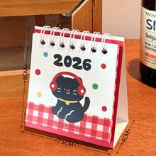 Simple Desktop Calendar, From October 2025 To December 2026, Suitable For Office And School Desktop Calendars, Upright Page-Turning Desktop Calendar, Used For Planning, Organizing And Daily Scheduling, Multiple Colors Available - Student Daily Schedule, Simple Office Accessories And Decorations, School Supplies,Back To School