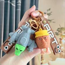 1pc Y2K Italian Brainrot Weird Creature Keychain, Abstract Animal Pendant, Novelty For Students, Bag Accessory Halloween Accessories Teachers Day Christmas Gift Ideas Bag Accessories Lanyards With Id Holder Car Accessories Bag Charms