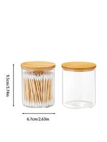 Qtip Stand Bathroom Container 4-Piece Set, Vanity Makeup Storage, Round Pad/Floss Dispenser For Organization And Storage