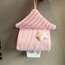 1 Peça Caixa de Lenços Pequena Estilo Cute Ins para Pendurar, Ideal para Sala de Estar, Quarto, Mesa, Penteadeira, Escritório, Banheiro, Mesa de Cabeceira, Organizador de Armazenamento de Lenços para Carro - Multicolorido - Visão 5