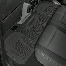 FlexTough Performance All Weather Rubber Car Floor Mats - 3 Piece Floor Mats Automotive Liners Truck SUV, Heavy - Duty Waterproof Black - 黑色+可修剪,適合大多數車輛 - 查看 7