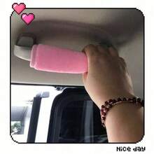 1 Luva Rosa/Preta Fofa Para Maçaneta De Porta Da General Motors, Capa Para Maçaneta De Apoio De Braço Interno, Capa Para Freio De Mão, Protetor De Maçaneta De Carro - Puxe as luvas - Ver 10