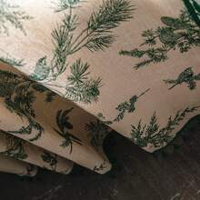 Boho Curtain 84 Inches Length For Bedroom, Printed Cotton Linen Rod Pocket Semi Blackout Farmhouse Bohemian Tassels Window Treatment For Living Room, 1 Panel 59" W X 84" L, Green Forest - 綠色森林59Wx84LPackof1 - 查看 7