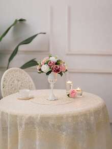 Centros de mesa con bolas de flores Flores artificiales de rosa pálido vintage Arreglo floral de seda artificial Pieza central de ramo de besos para decoración de bodas, fiestas, San Valentín y hogar