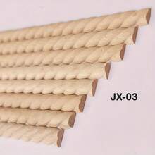 10pcs/40cm Natural Wood Beaded Molding Sticks - Half Round Bobbin Trim For DIY Home Decor, Cabinets, Furniture, Paneling, Shelf, Door, Wall, Window Edges - Unfinished Wood Craft Supplies With Smooth Texture & Wood Grain Finish - Multicolor - View 13