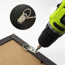 5Set (10pcs/Set) D-Ring Painting Picture Wall Frame Hanger Hanging Hooks +Screw - Silver - View 8