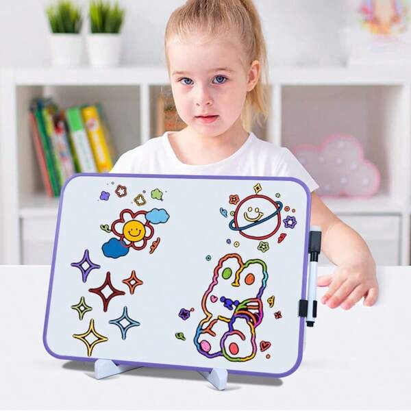 22.5*30cm One Side Of The Field Grid One Side Of The Blank Writing Board Special Double-Sided Drawing Board Home Desktop Erasable Small Whiteboard