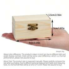 Natural Wooden Treasure Chest With Safety Latch - Stackable, Suitable For DIY Crafts, Pirate Party Favors, Wedding Decorations, Gift Boxes - Customizable Paint, Stains, Varnish - Great For Scavenger Hunts And Themed Events, Treasure Chests, Themed Party Supplies, Classic Wooden Appearance, Stackable Storage, Sturdy Construction, Craft Supplies, Crafting Enthusiasts