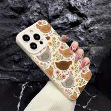 Colorful Flower And Ivory White-Eyed Chicken Phone Case, Compatible With Apple  16, 15, 14, 13, 12, 11, XS, XR, X, 8, 7 Plus, Pro, Mini, Max, SE Series Phone Cases, Suitable For Easter Gifts, Birthdays, For Girlfriends, Boyfriends, Friends, Or Yourself.Suitable For  17 Air - trắng - Xem 4