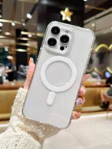 Transparent Soft Gel Ma Gnetic Charging Case | Ma G Compatible, Shockproof & Slim Compatible With IPhone