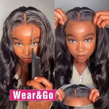 CEXXY 200% Glueless Body Wave Human Hair Wigs Wear And Go 7x5 Hd Lace Closure Wig - Natural Black - Xem 2