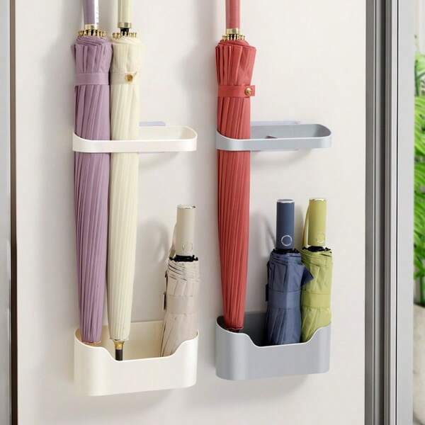 壁挂式雨伞收纳架，大容量悬挂式雨伞架，无需钻孔收纳盒收纳盒