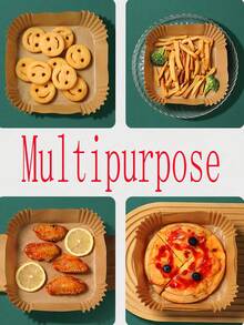 Air Fryer Paper Liners, Paper Air Fryer Liners, Non-Stick Baking Paper, Square/Round Air Fryer Mats, Baking Tools, Kitchen Gadgets, Kitchen Accessories, Suitable For Frying, Baking, Cooking, Grilling And Microwaving