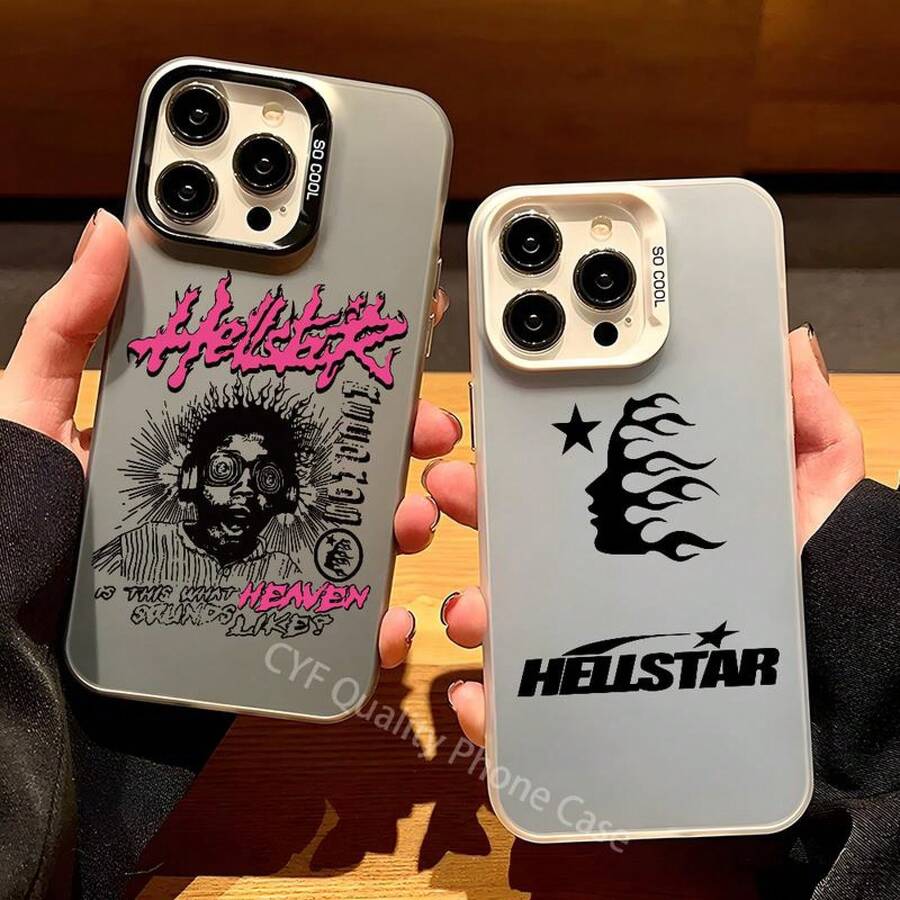 H-HellstarS Fashion Logo Phone Case For Apple 12 13 14 15 16Pro Max Plus Protect Plating Phone Cover - z6 - 查看 1