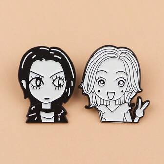 1 件 NANA 动漫人物胸针，卡通服装背包别针配件，女孩御宅族背包装饰徽章，派对礼物万圣节配饰教师节