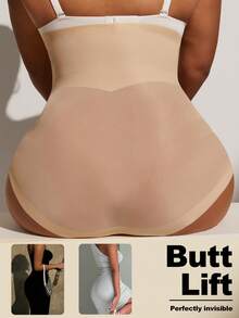 1 件女式高腰无缝塑身衣，舒适束腰收腹塑身裤 - 杏色 - 查看 8