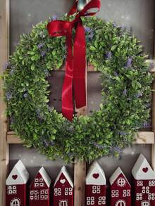 Conjunto de 2 Guirlandas Artificiais de Lavanda para o Natal, 40 cm (15,74 polegadas), Plantas Artificiais, Decorações Verdes, Decorações Perenes, Adequadas para Decorações de Escolas, Dormitórios, Escritórios, Festas, Eventos, Aniversários, Decoração de Casa, Hotéis, Restaurantes, Salas de Estar, Quartos, Casamentos, Banquetes, Cozinhas e Jardins, Decorações de Natal, Decoração de Casa e Presente de Ano Novo - Verde - Ver 5