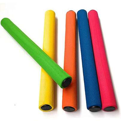 Track And Field Relay Sticks Assorted Color Relay Running Race Sticks Foam Relay Running 5 Pack Track & Field Sticks