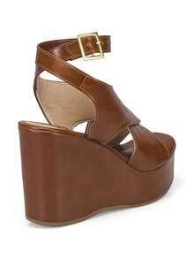 Loris Shoes Oficial Women's Comfortable Wedge Heel Sandal With Platform And Elegant Buckle 20802 - Lạc đà - Xem 2