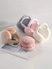 2pcs/1pc Winter Earmuffs,Earmuffs Noise Cancelling,Unisex Solid Color Earmuffs - Soft Plush Ear Warmer, Earmuffs Noise Cancelling,Foldable Ear Muffs, Comfortable Coldproof Earmuffs For Winter Outdoor Winter Accessories