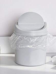 1 pieza Caja de almacenamiento mini popular con diseño de corazón estilo INS para dormitorio de niña, bote de basura de plástico con tapa, papelera de escritorio para decoración de oficina en el hogar, mesa de café, oficina, sala de estar - Multicolor - Ver 24