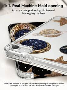 Starry Universe Pattern-Sided Painted Effect Acrylic Crystal Cover For IPad 10th Generation, IPad 10.2/Mini6/Mini7/9.7inch, Tablet Case Compatible With Samsung Galaxy Tab A9 Plus,3+Y Fold Anti-Bend, Reinforced Silicone Corners, Auto Wake/Sleep Function, Built-In Pencil Slot, Multi-Angle Foldable Stand - Perfect Daily Protection, Great Holiday Gift - Multicolor - View 6