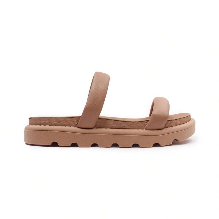 Women's Vizzano Half-Calf Flip-Flops - Beige - View 1